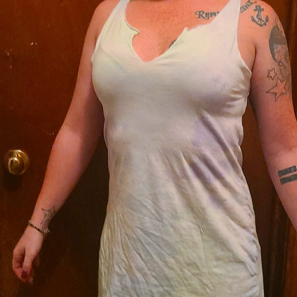 Beautiful tye die throw over dress